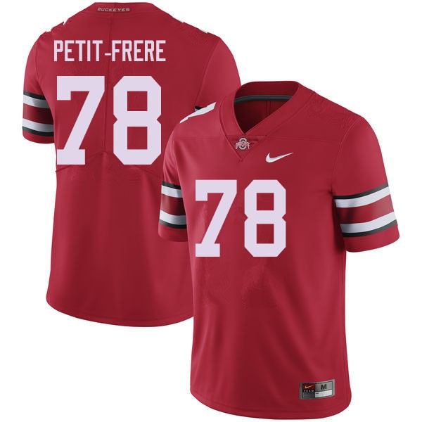 Ohio State Buckeyes #78 Nicholas Petit-Frere Men NCAA Jersey Red